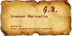 Gresner Marinella névjegykártya